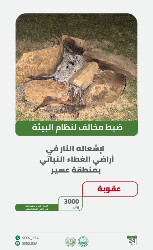 ضبط مواطن ومقيم خالفا نظام البيئة