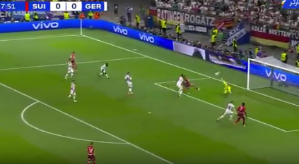 شاهد .. الهدف الأول في مباراة ألمانيا وسويسرا