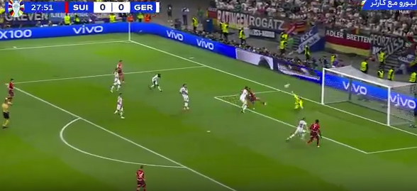 شاهد .. الهدف الأول في مباراة ألمانيا وسويسرا