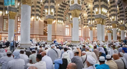 المسجد النبوي يستقبل مليون وثلاثمائة ألف حاج منذ بدء موسم الحج
