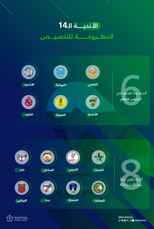 مشروع تخصيص واستثمار الأندية 