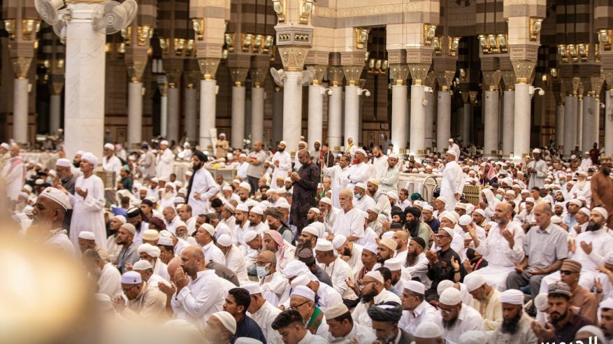 المسجد النبوي يكتظ بضيوف الرحمن وسط أجواء روحانية
