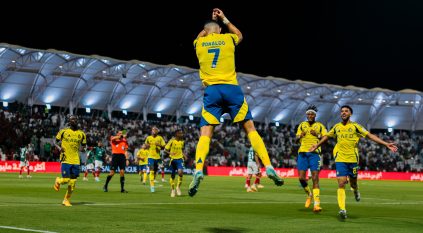 ثلاثية تضمن لـ النصر الفوز بـ مباراة al-ettifaq vs al-nassr