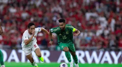 تعادل السعودية ضد إندونيسيا إيجابيًّا بالشوط الأول