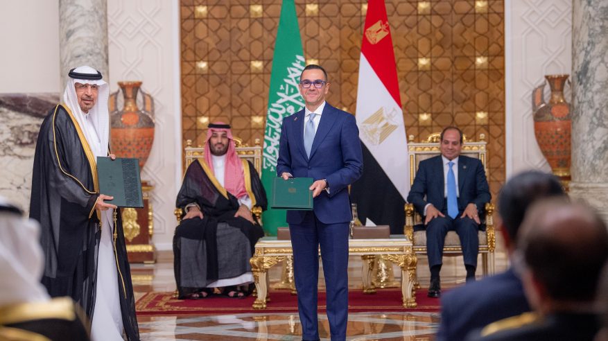 ولي العهد والرئيس المصري يشهدان توقيع محضر تشكيل مجلس التنسيق الأعلى