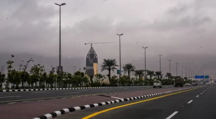 أمطار ورياح شديدة على منطقة حائل