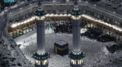 لقطات لطيران الأمن من ارتفاع شاهق بالمسجد الحرام