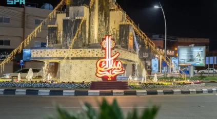 شوارع الباحة تزدان استعدادًا لاستقبال عيد الفطر
