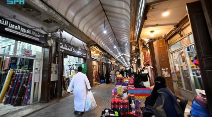 أسواق باب مكة تستعد لاستقبال المتسوقين مع قرب عيد الفطر 