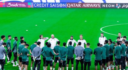 المنتخب السعودي يُنهي تحضيراته لمباراة الصين