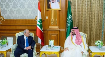 ولي العهد يستقبل رئيس مجلس الوزراء اللبناني