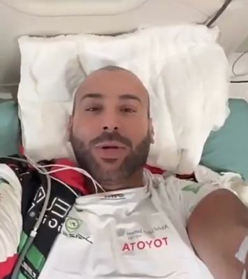 يزيد الراجحي يتعرض للإصابة في رالي باها الأردن الدولي