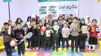 سلمان للإغاثة يسلّم الكفالة الشهرية لـ 600 طفل يتيم في حلب