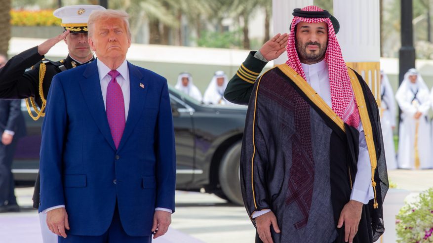 ولي العهد يستقبل الرئيس الأميركي دونالد ترامب في قصر اليمامة بالرياض