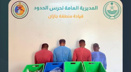 ضبط 4 مقيمين لصيد الأسماك في منطقة محظورة
