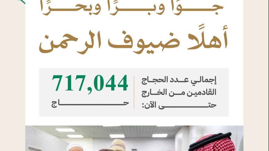 717 ألف حاج يصلون إلى السعودية عبر كافة المنافذ