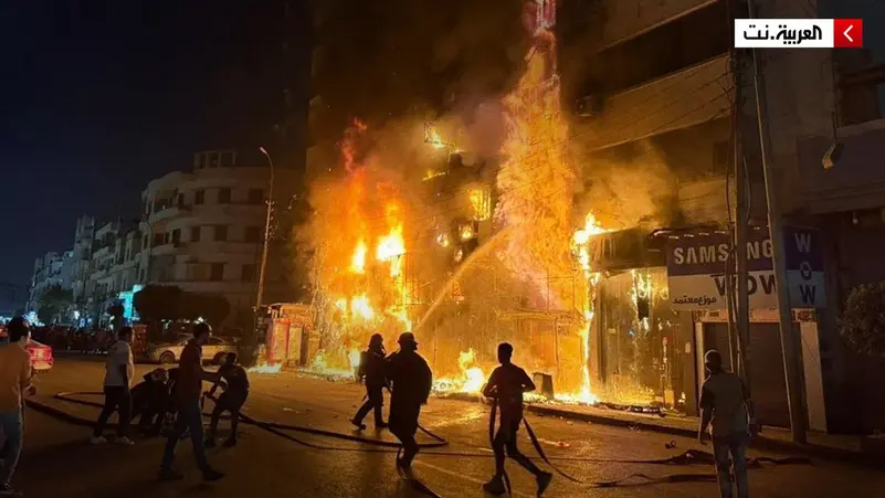 حريق مطعم شهير في مصر