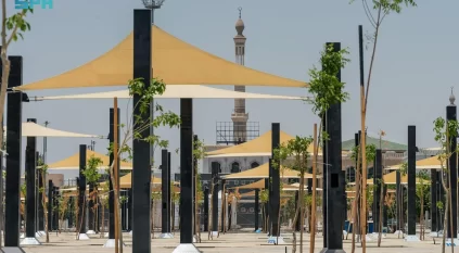 مشروع تظليل وتبريد الساحات المحيطة بمسجد نمرة