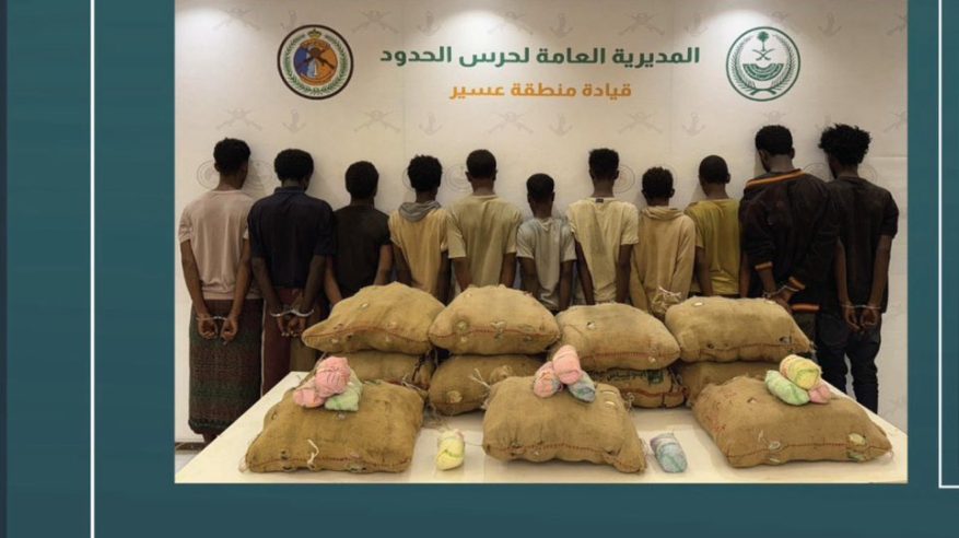 القبض على 11 مخالفًا لتهريبهم 220 كيلو قات في عسير