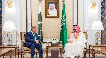 ولي العهد يستقبل رئيس الوزراء الباكستاني