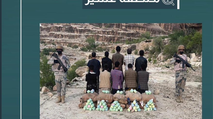القبض على 10 مخالفين لتهريبهم 200 كيلو قات في عسير