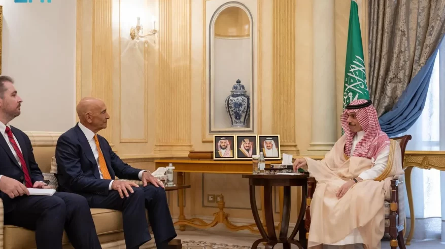 فيصل بن فرحان يستقبل المبعوث الأمريكي إلى سوريا