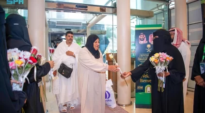 وصول الدفعة الثانية من ضيوف برنامج خادم الحرمين من ذوي الشهداء والأسرى الفلسطينيين من غزة