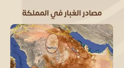 أبرز مناطق ومصادر تكوُّن الغبار في السعودية 