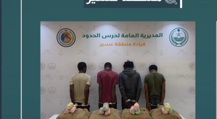 القبض على 4 مخالفين لتهريبهم 72 كيلو قات في عسير