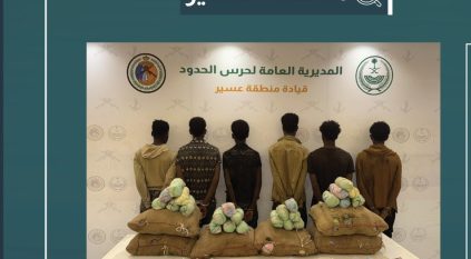 القبض على 6 مخالفين لتهريبهم 120 كيلو قات في عسير