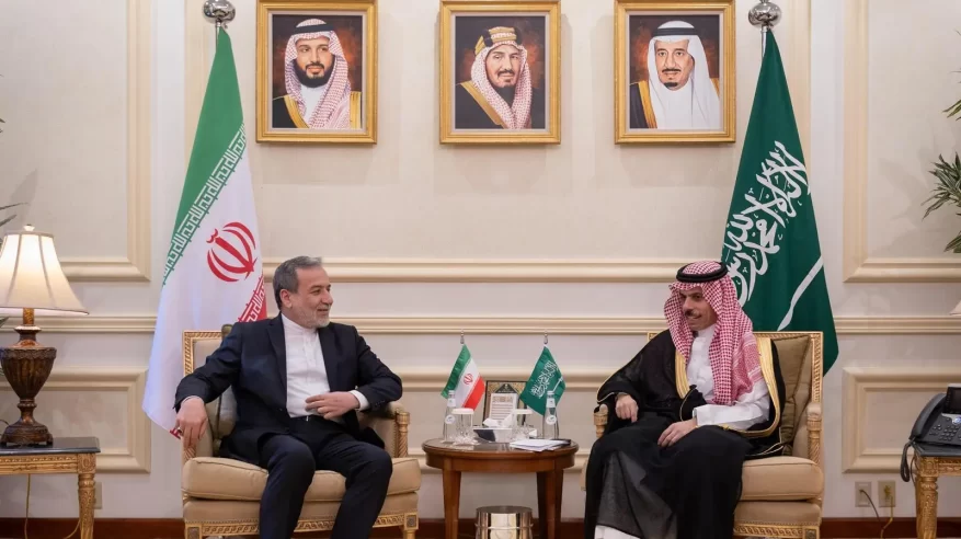 فيصل بن فرحان يستقبل وزير الخارجية الإيراني