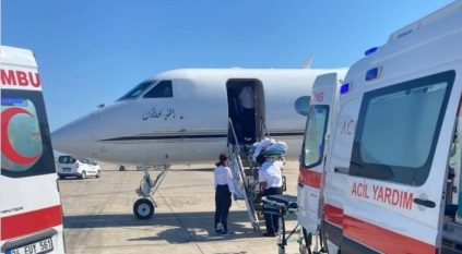 نقل مواطنين بالإخلاء الطبي من إسطنبول إلى السعودية لاستكمال العلاج
