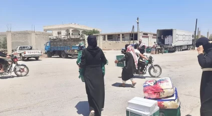 سلمان للإغاثة يوزّع 698 بطانية للنازحين في درعا