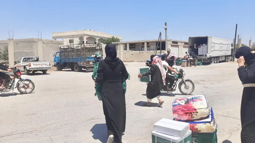 سلمان للإغاثة يوزّع 698 بطانية للنازحين في درعا