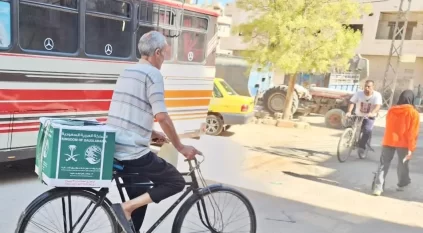 سلمان للإغاثة يوزّع 314 سلة غذائية في ريف دمشق