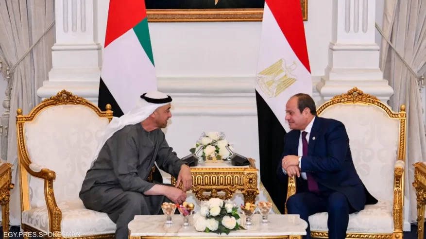 محمد بن زايد يصل القاهرة ويلتقي السيسي