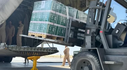 وصول الطائرة الإغاثية السعودية الـ 62 لإغاثة الشعب الفلسطيني في قطاع غزة
