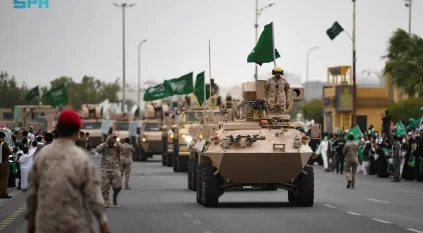 مسيرة العرض بالطائف احتفاء باليوم الوطني.. أعلام وفعاليات ومسابقات