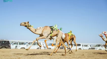 الهجن السعودية تخطف 30 شوطًا في “اللقايا” بمهرجان ولي العهد