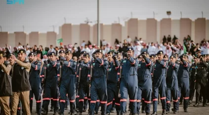 مسيرة القطاعات العسكرية والأمنية بعسير تشكل لوحات وطنية