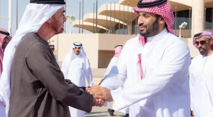 محمد بن زايد يغادر الرياض وولي العهد في مقدمة مودعيه