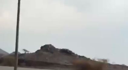 لقطات توثق أمطار وسيول الحجر شرق رابغ