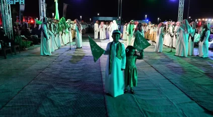 العرضة السعودية بحائل فن يجسد تراث الوطن باليوم الوطني الـ 95