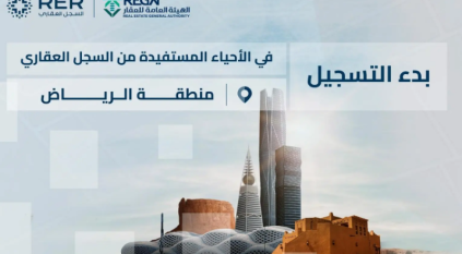 السجل العقاري يبدأ تسجيل 214,166 قطعة عقارية في الرياض والشرقية