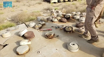 مسام ينزع 767 لغمًا من الأراضي اليمنية خلال أسبوع