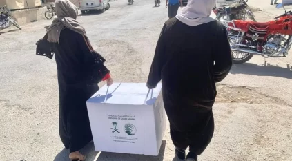 سلمان للإغاثة يوزّع 670 سلة غذائية للنازحين في سوريا