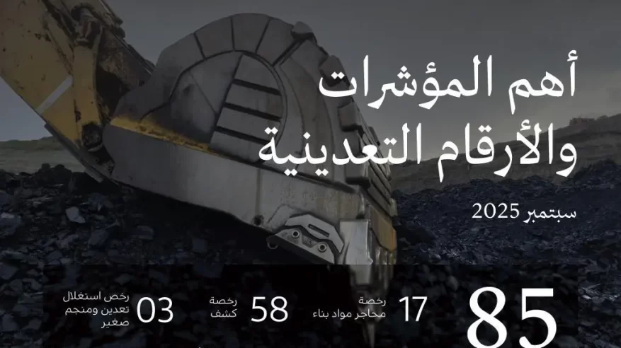 الصناعة تصدر 85 رخصة تعدينية جديدة خلال سبتمبر 