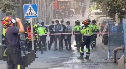 انهيار مبنى وسط مدريد يسفر عن إصابة وفقدان 7 عمال