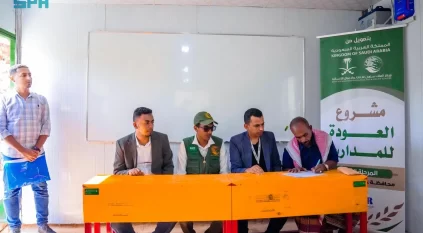 سلمان للإغاثة يسلّم الفصول البديلة لتعزيز التعليم بحضرموت