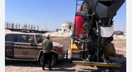ضبط مقيم لتلويثه البيئة بتفريغ مواد خرسانية في الشرقية
